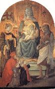 Fra Filippo Lippi The Madonna and Child Enthroned with Stephen,St John the Baptist,Francesco di Marco Datini and Four Buonomini of the Hospital of the Ceppo of Prato Sweden oil painting artist
